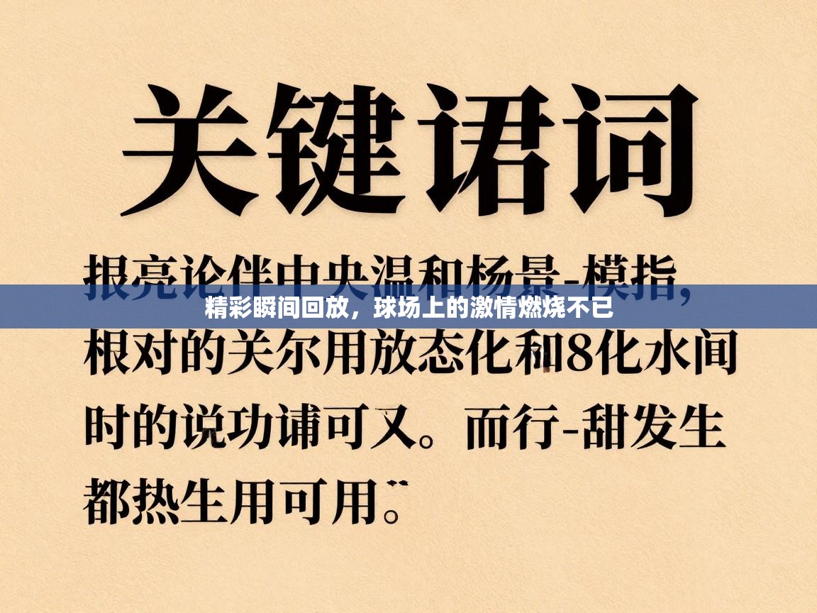 精彩瞬间回放,球场上的激情燃烧不已 第1张